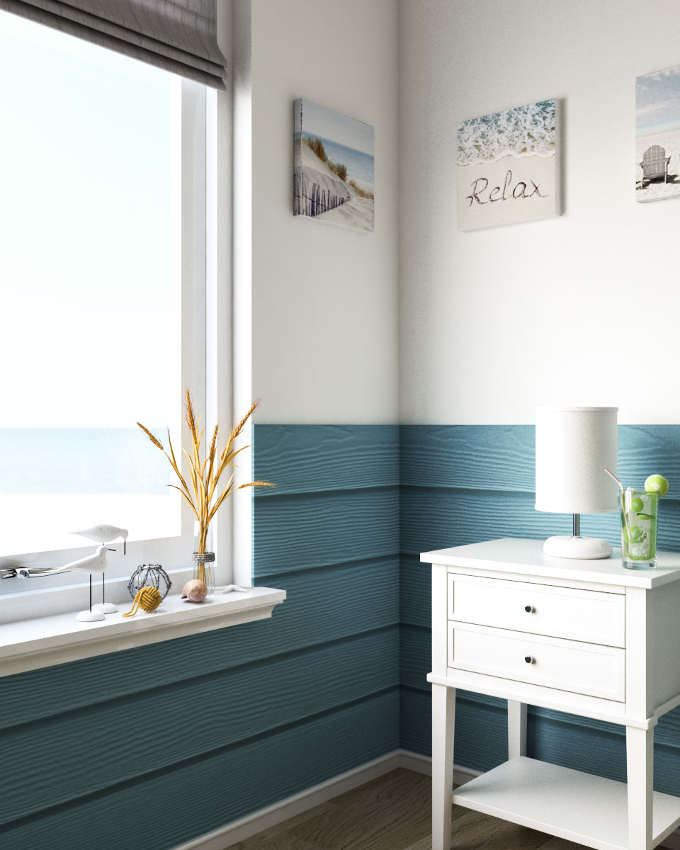 Top 59 Two Tone Grey Walls Update   Coastal Style Two Tone Wall Paint Blue And White 