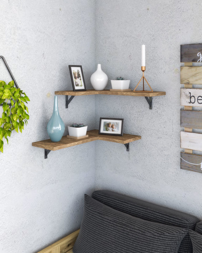 10 Rustic Corner Shelf Ideas for a Warm and Inviting Space