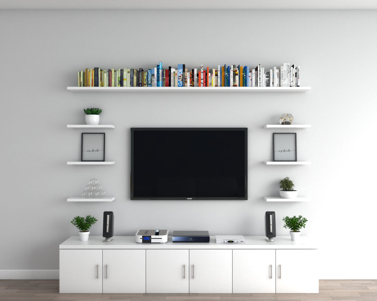 flat screen tv on wall ideas