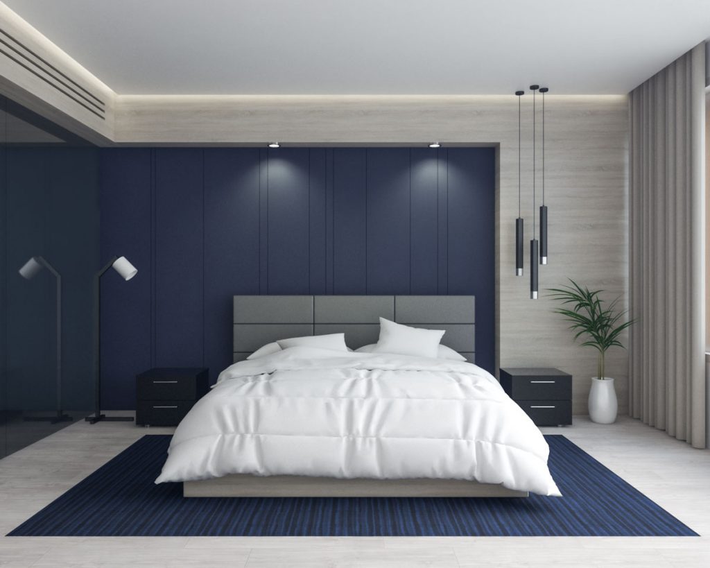 10 Elegant Dark Blue Accent Wall Ideas - roomdsign.com