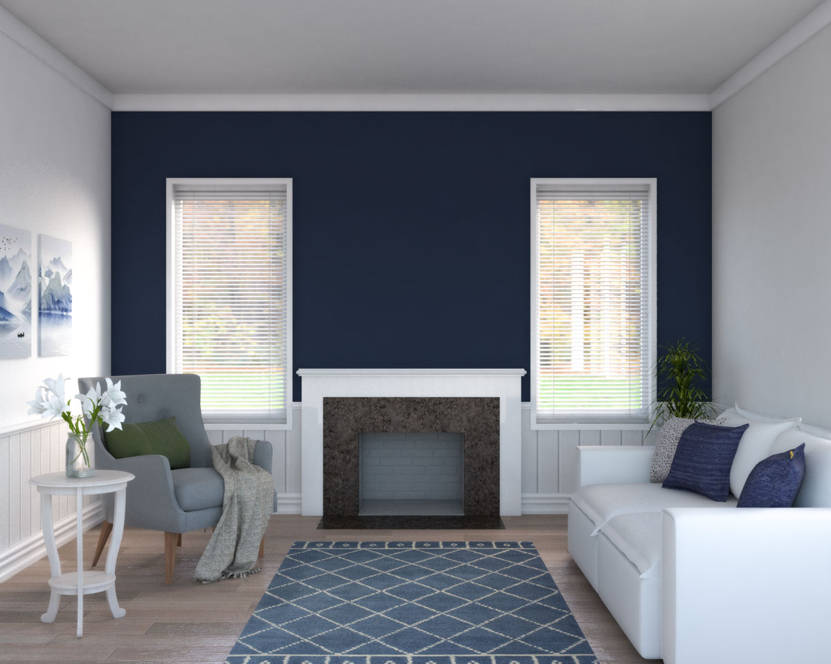 10 Elegant Dark Blue Accent Wall Ideas - roomdsign.com