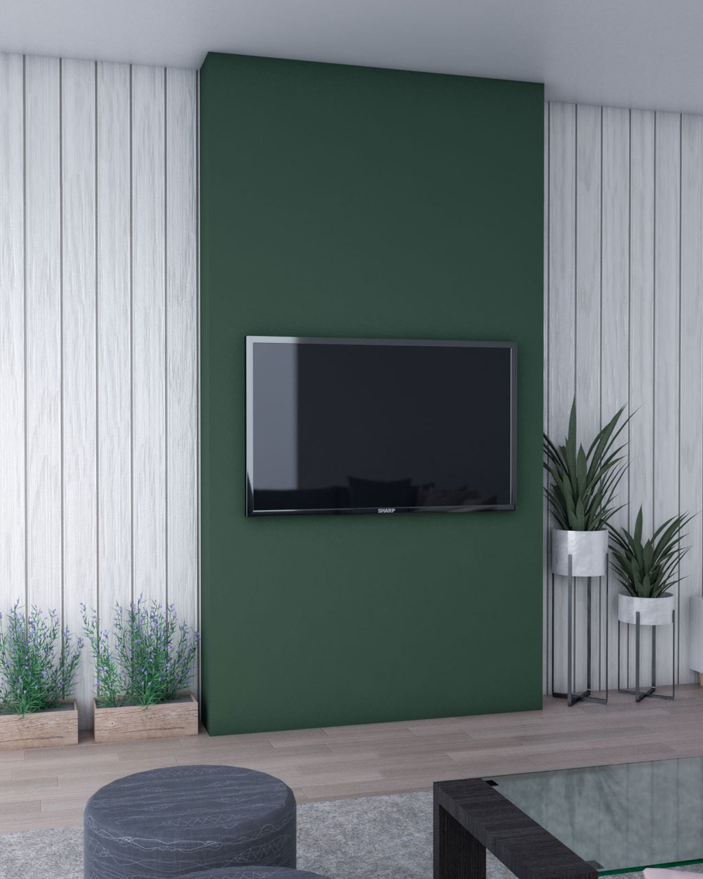 10 Gorgeous Accent Wall  Ideas Behind TV  for Your Living 