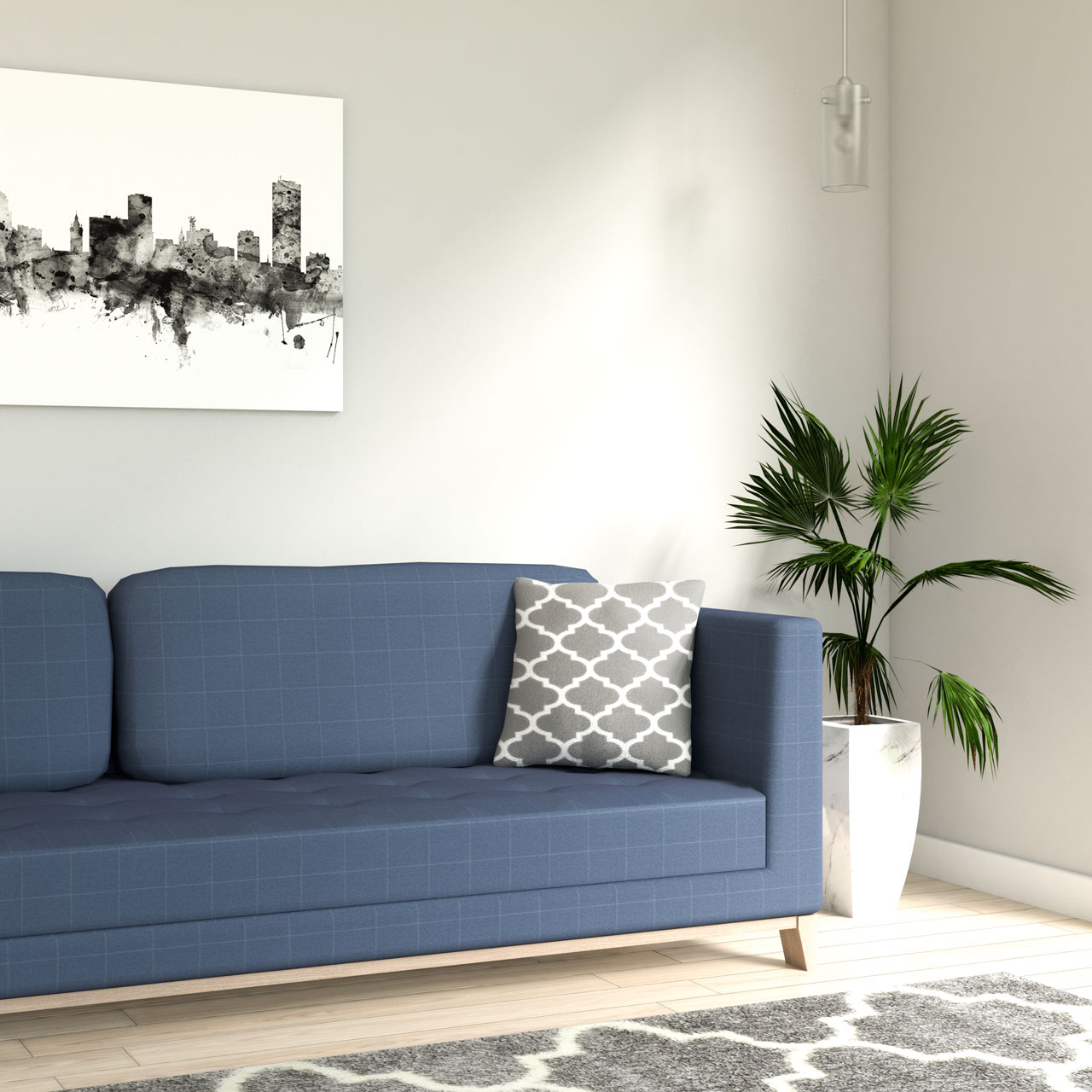 Blue gray pillows outlet for couch