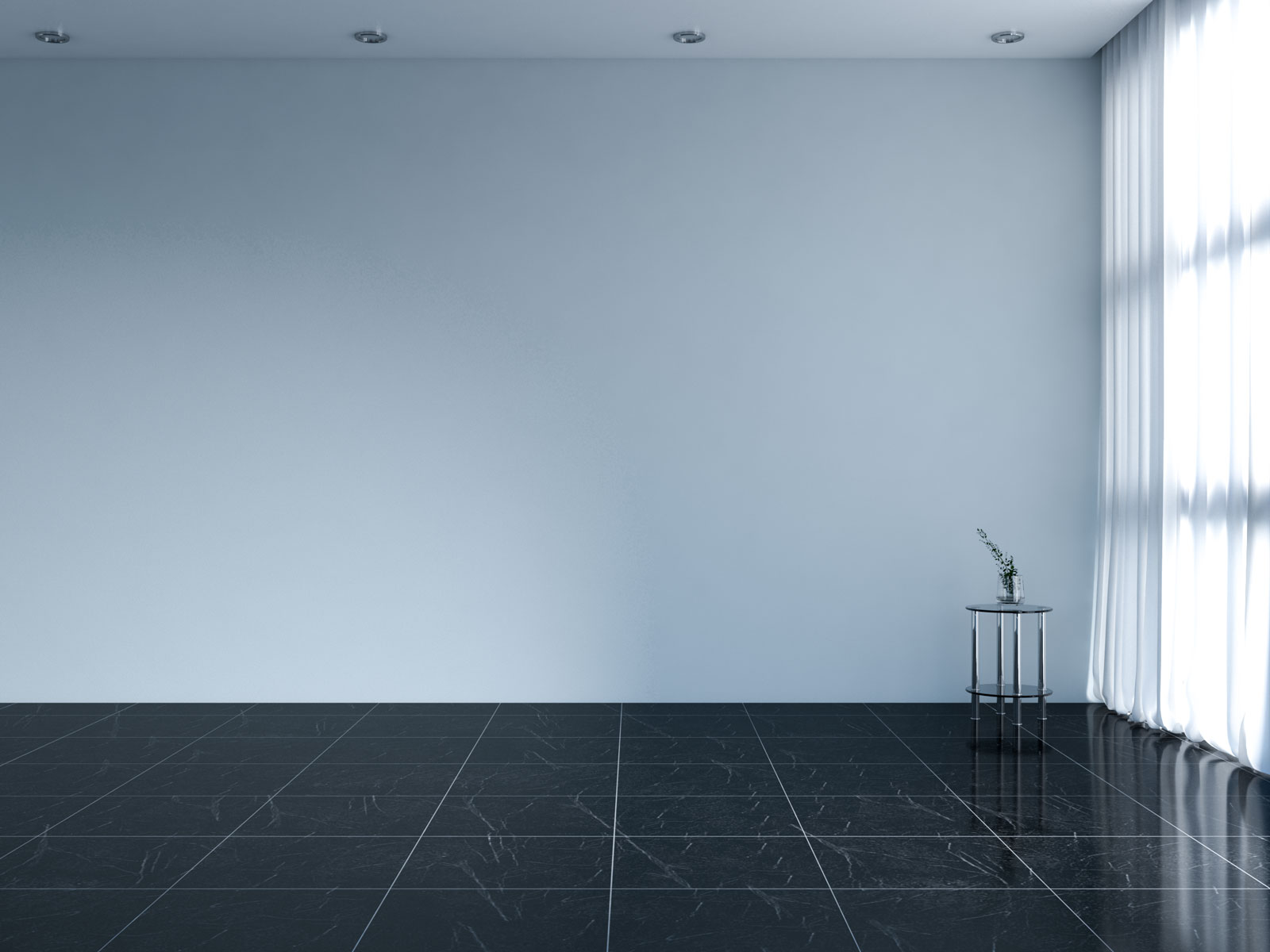 wall color for black tiles floor