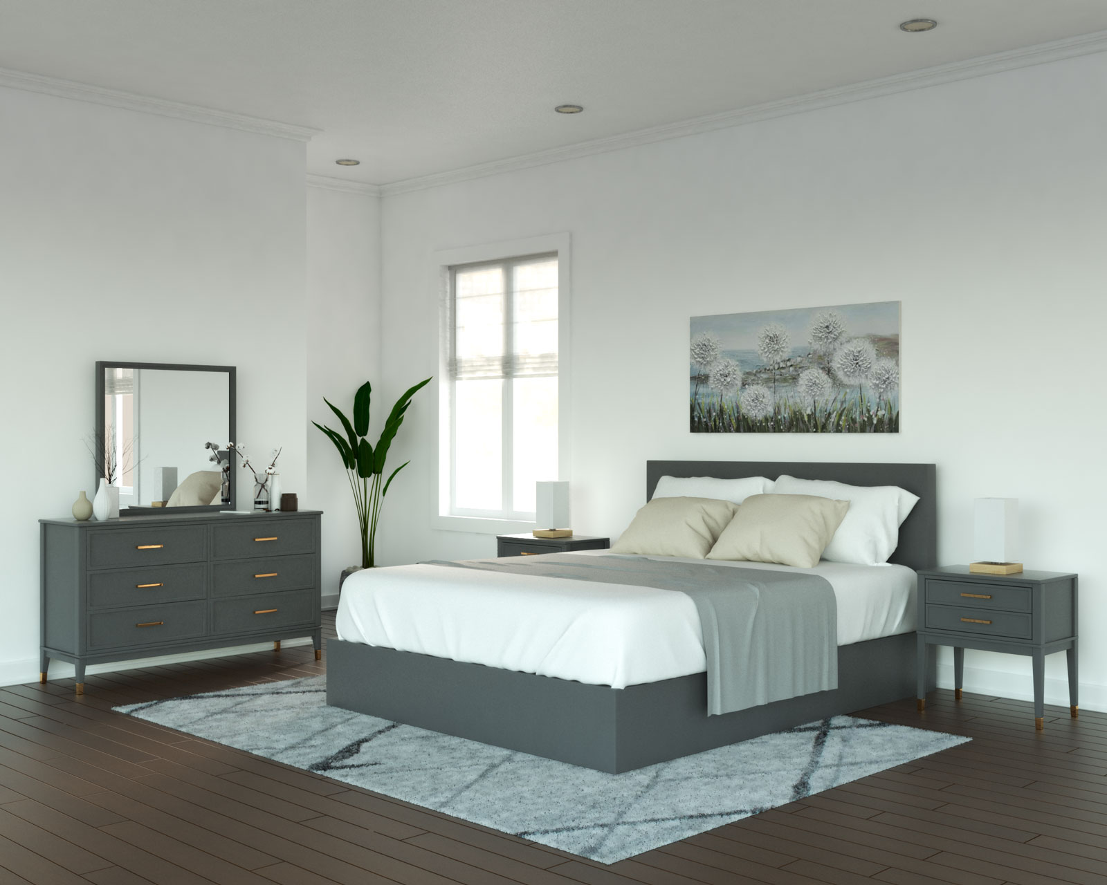 White And Gray Bedroom Ideas 