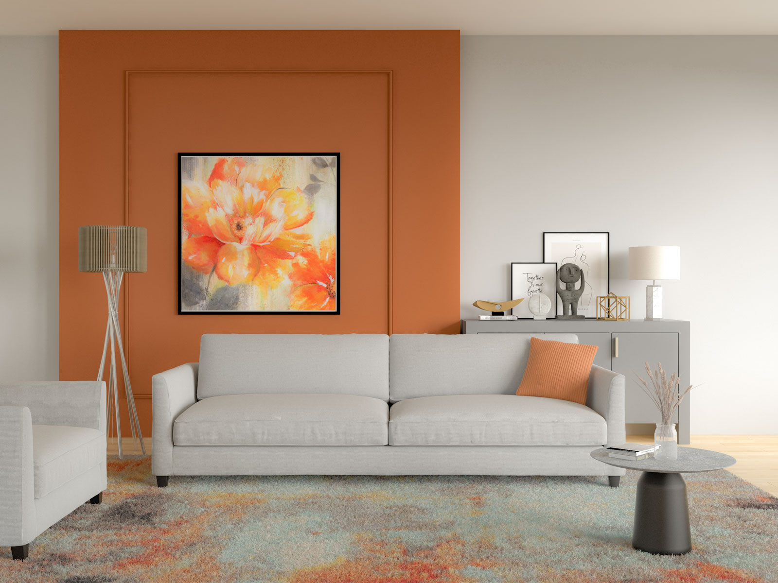 Rust Orange Accent Wall Ideas 