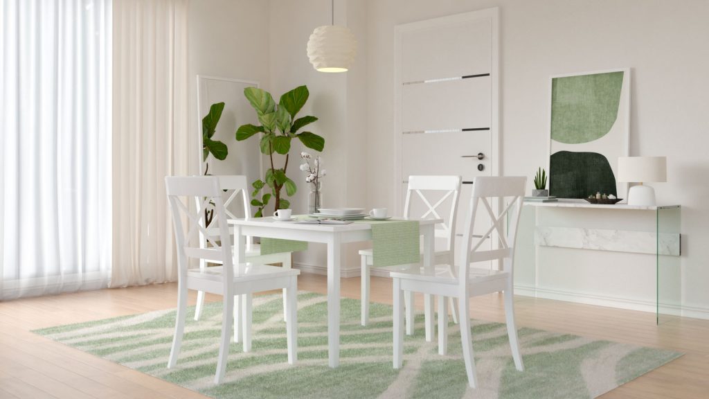 7 Rug Colors to Elevate Your White Dining Table - roomdsign.com
