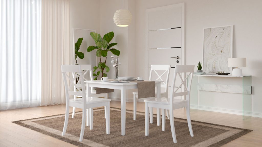 7 Rug Colors to Elevate Your White Dining Table - roomdsign.com