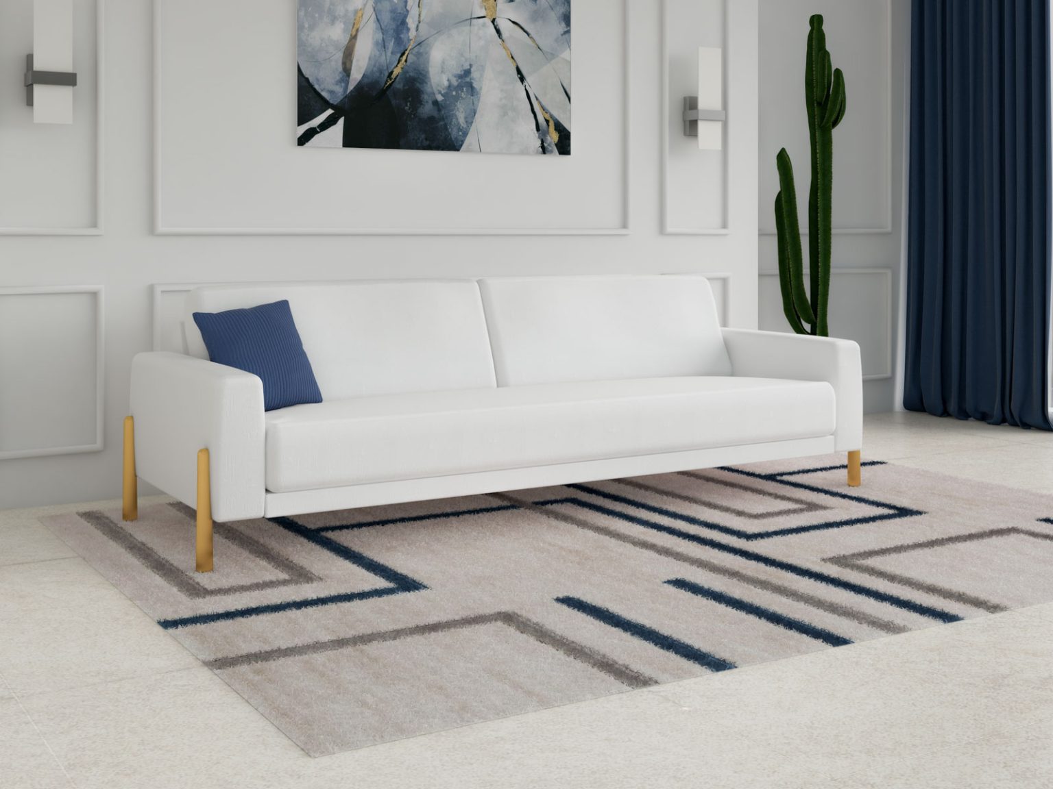 10 Blue Area Rugs for a Cozy Living Room Atmosphere