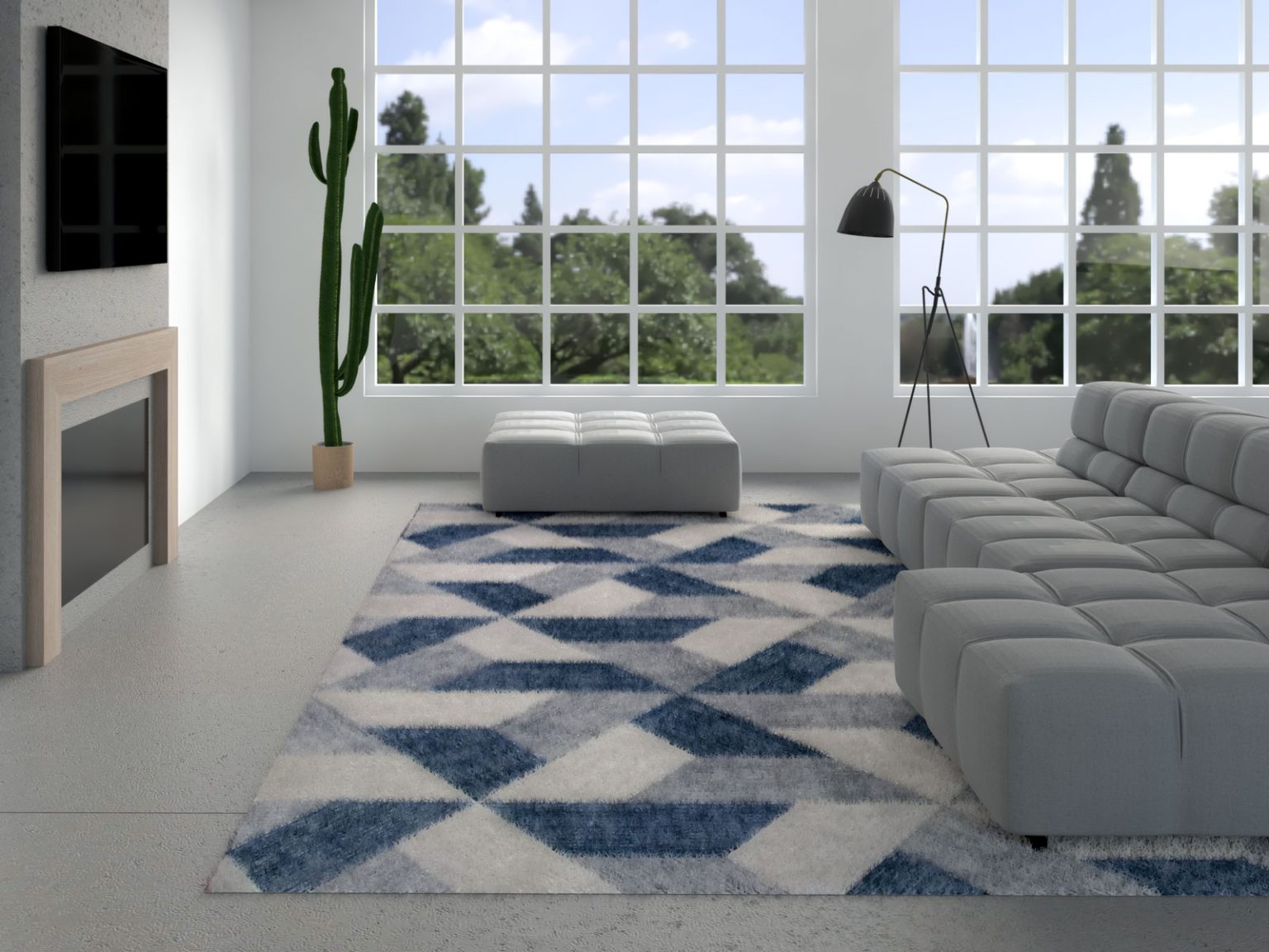 10 Blue Area Rugs for a Cozy Living Room Atmosphere