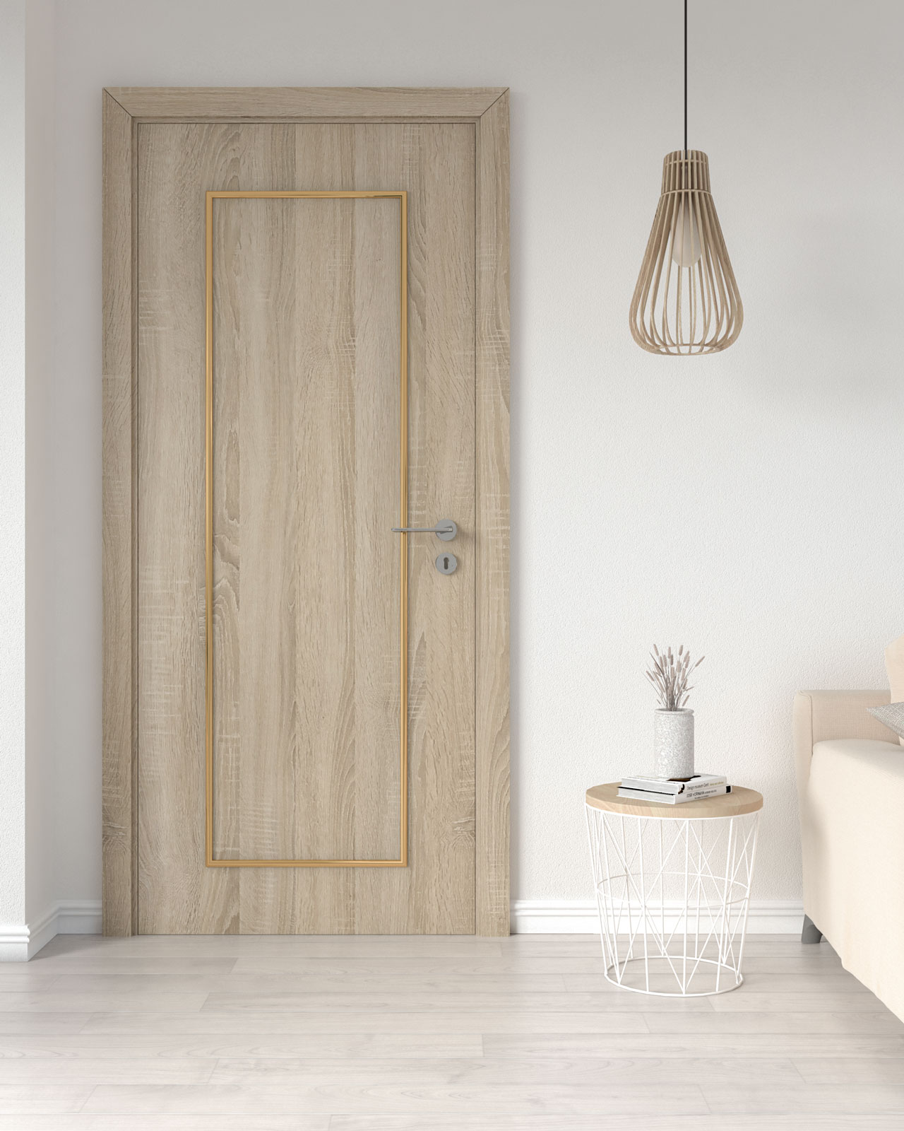 Glam wood and gold door