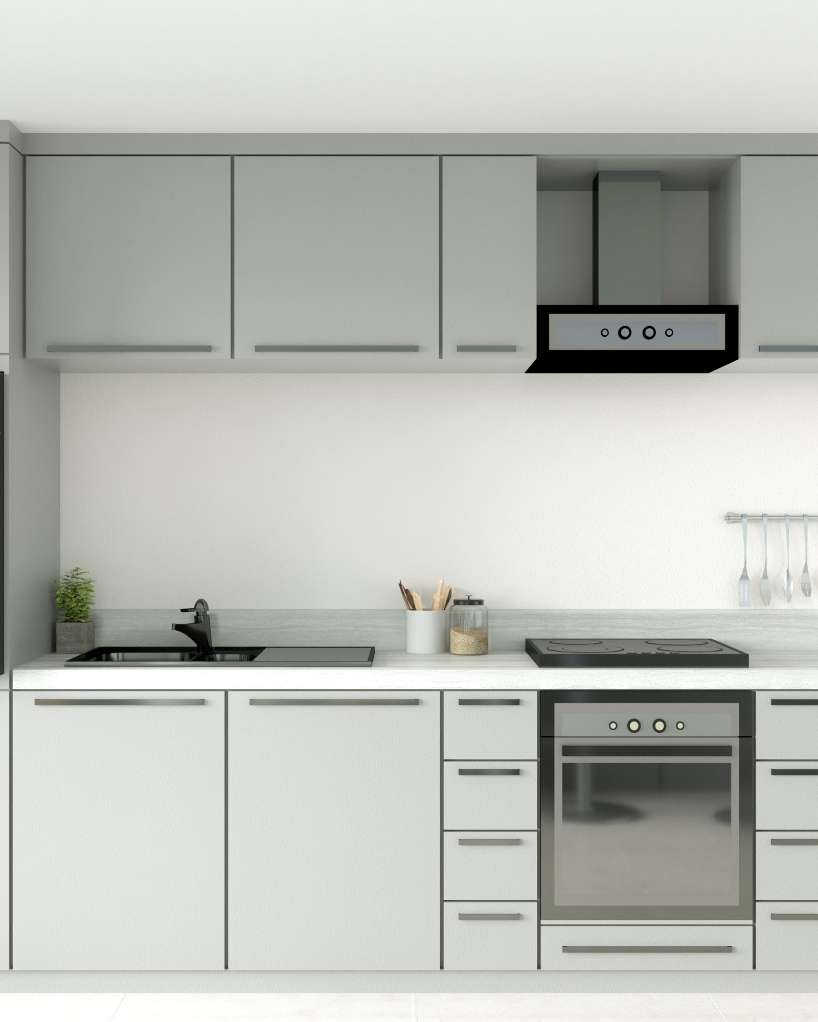 kitchen cabinets design black and white clipart