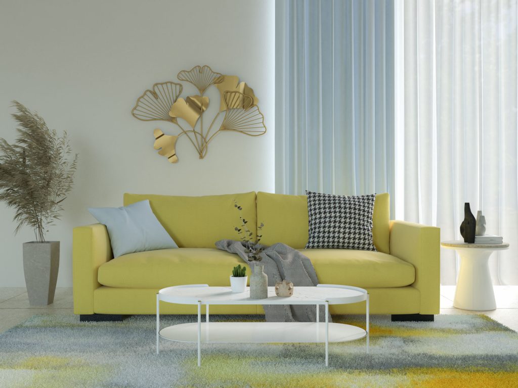 7 Charming Curtain Colors for a Yellow Couch