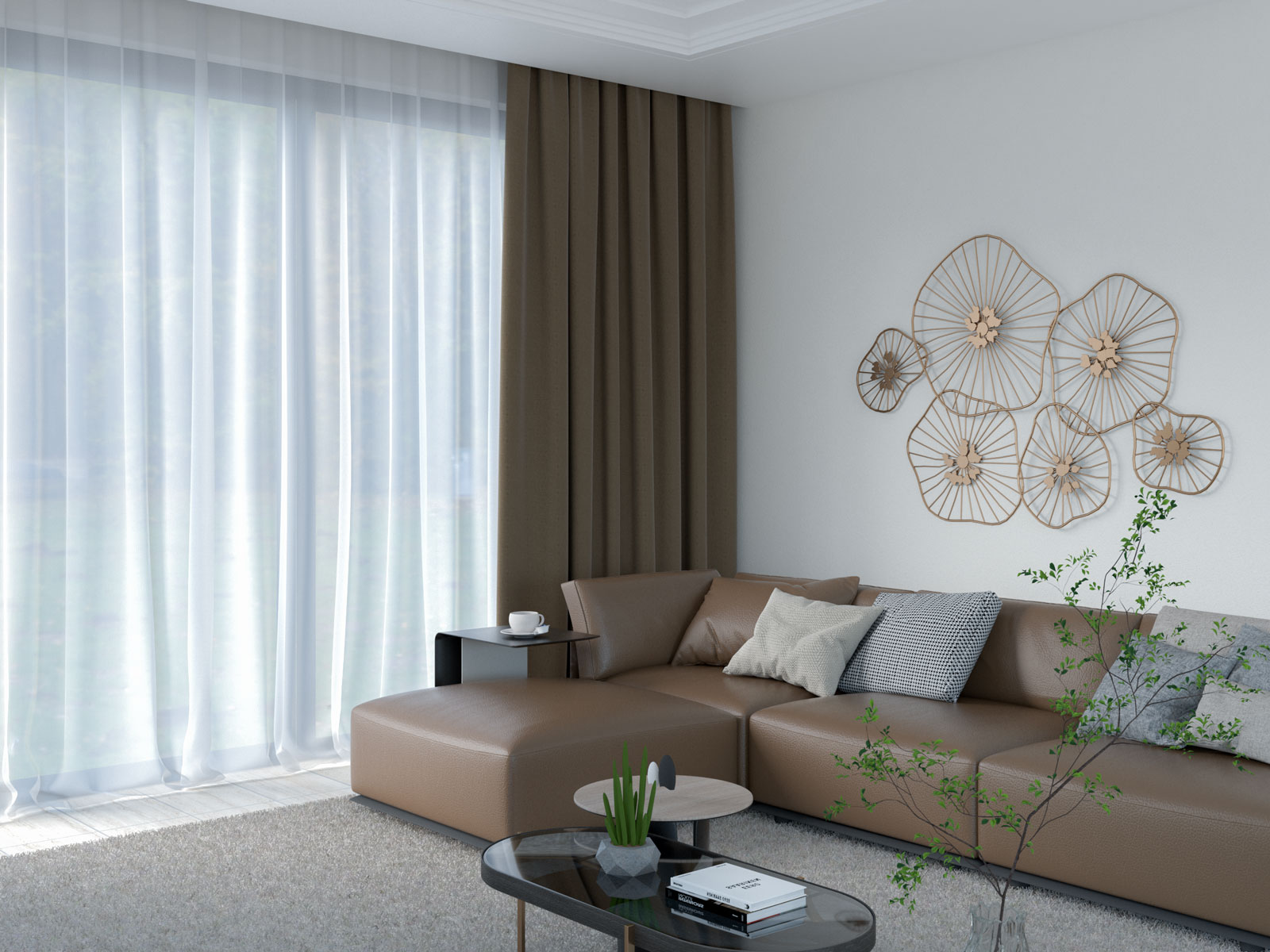 Dark brown living room ideas