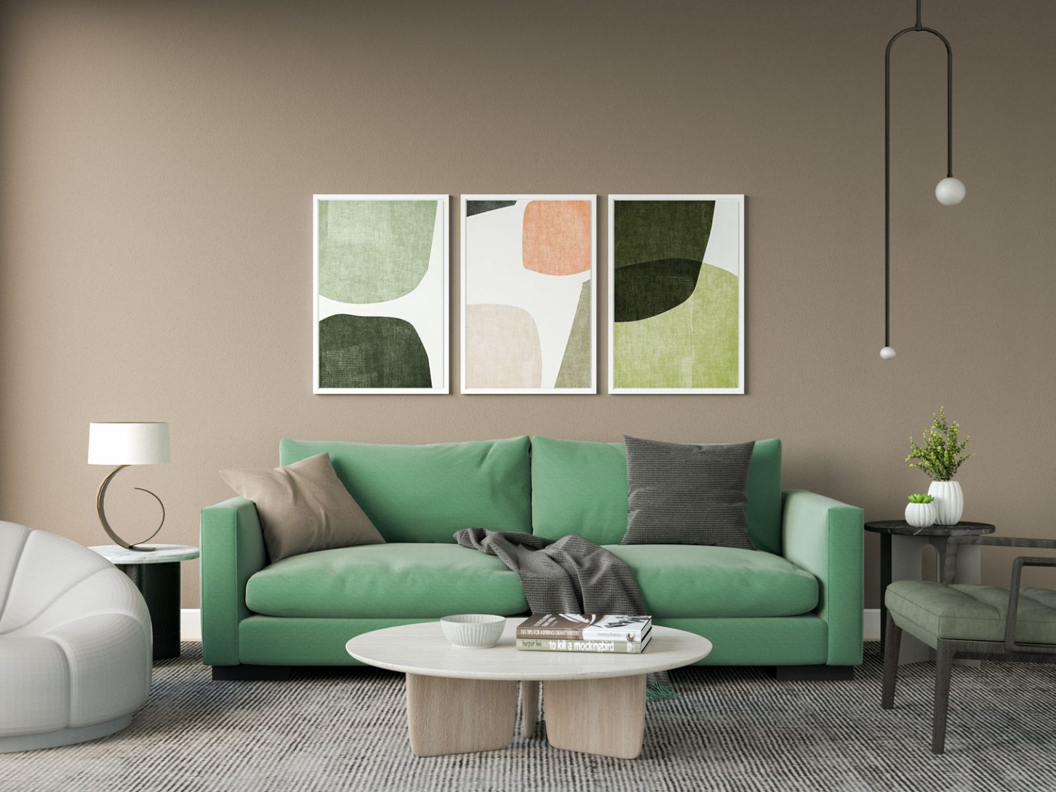8 Wall Paint Colors That Go Beautifully With a Green Sofa