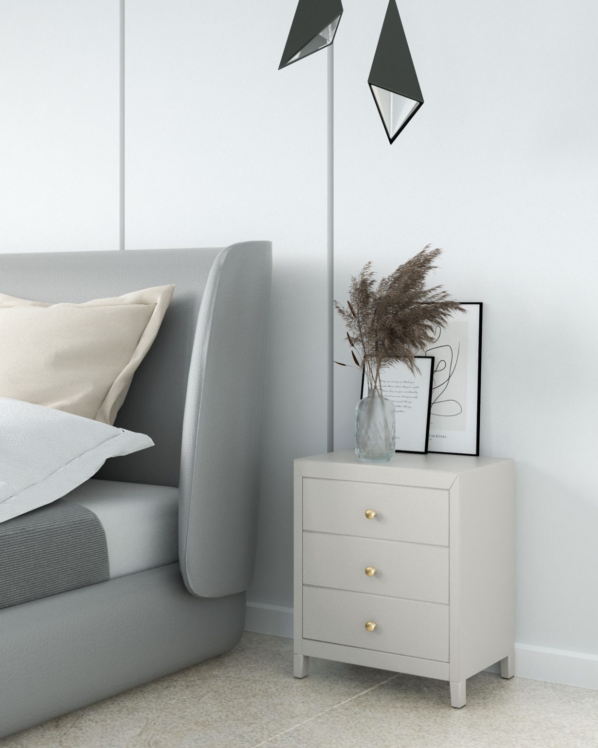 10 Sleek Nightstand Choices for A Gray Bed