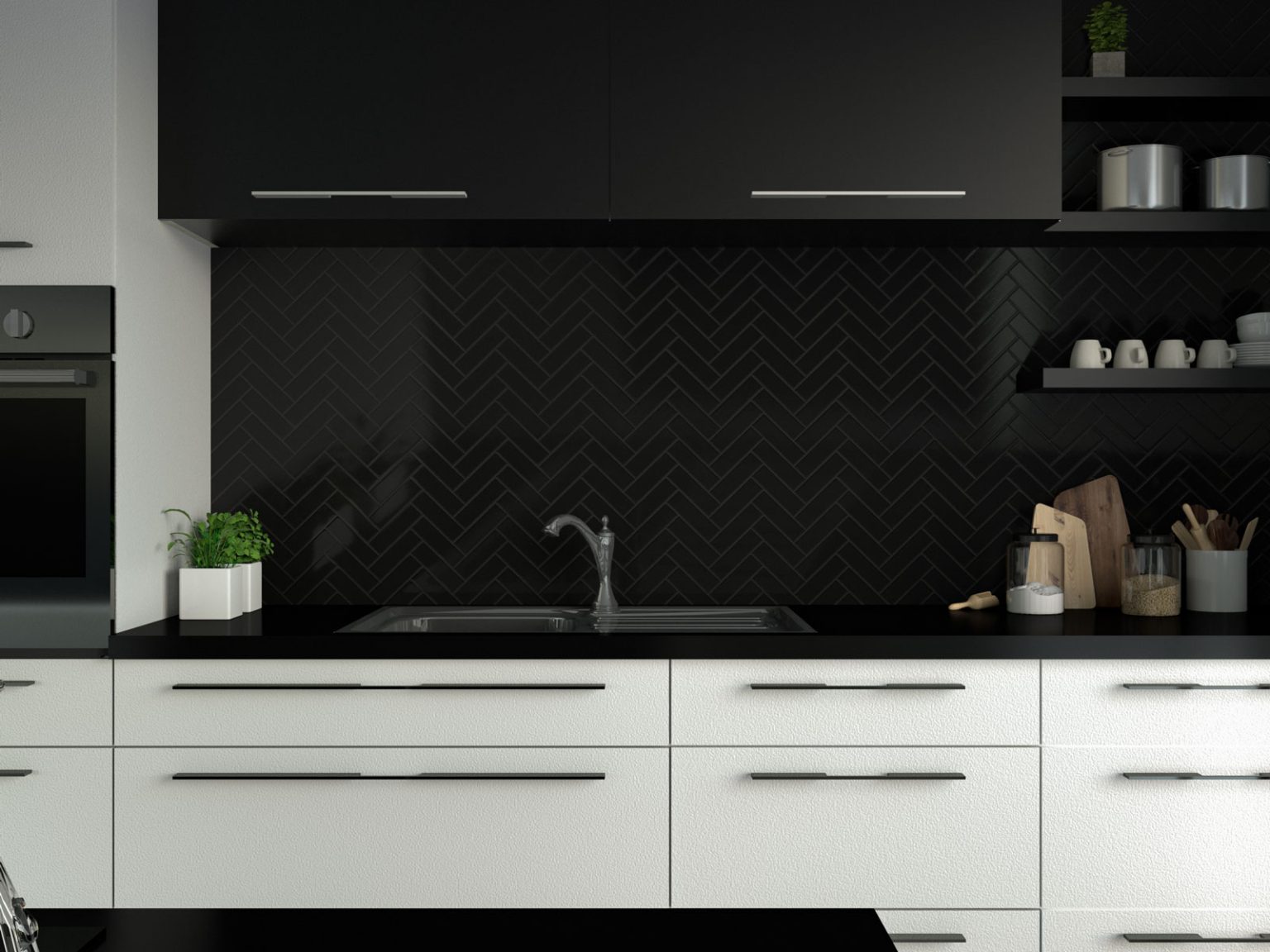 15 Elegant Backsplash Ideas for Black Countertops