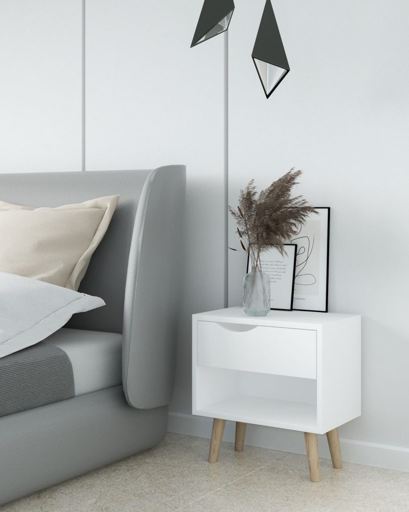 10 Sleek Nightstand Choices for A Gray Bed