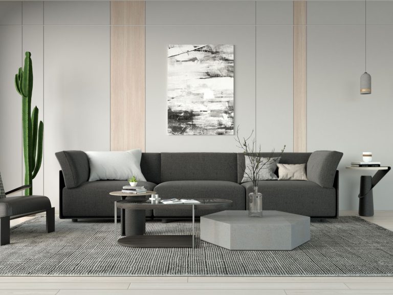 8 Dramatic Living Room Designs Showcasing a Black Couch