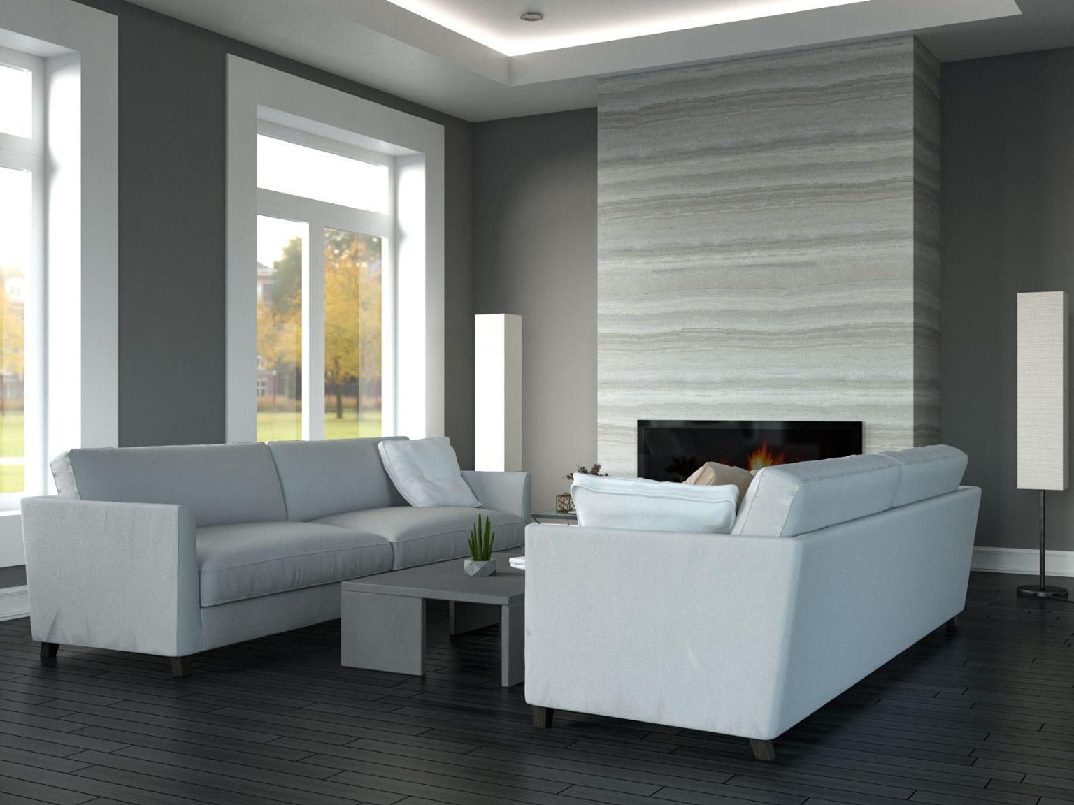 7 Elegant Living Room Inspirations Featuring Dark Floors