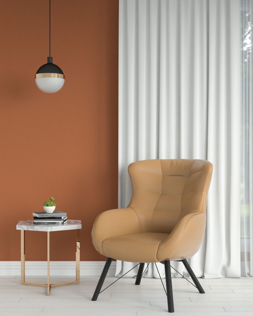 7 Vibrant Curtain Combinations for Orange Walls