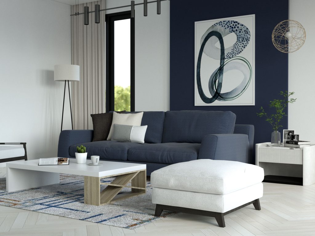 7 Serene Living Room Ideas Featuring a Blue Couch