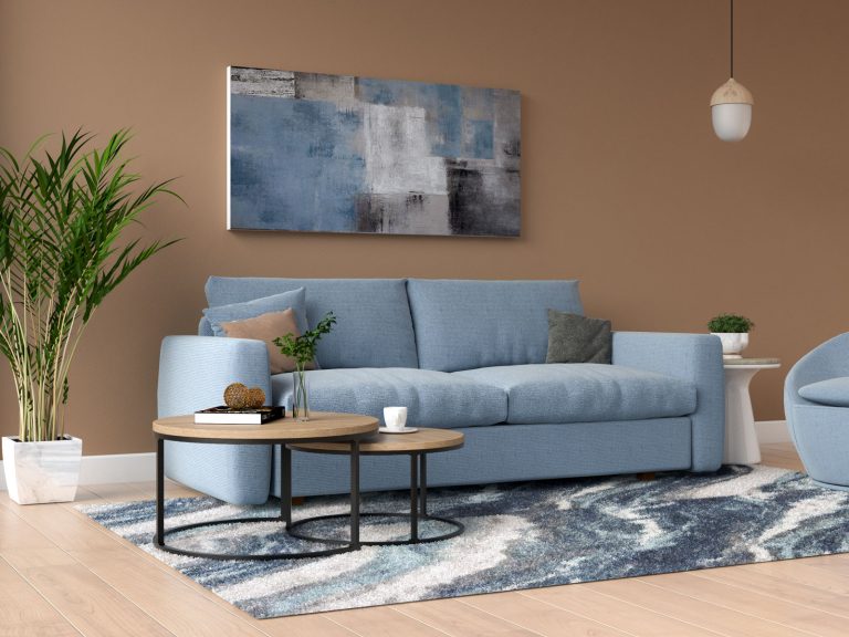 7 Serene Living Room Ideas Featuring a Blue Couch