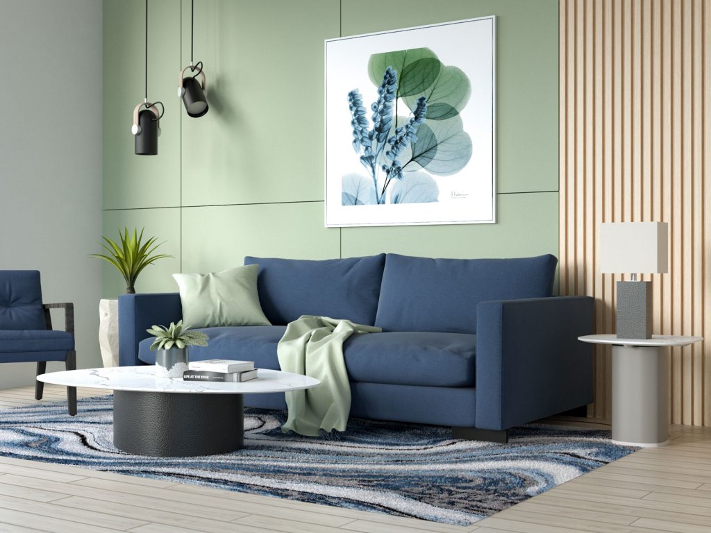 7 Serene Living Room Ideas Featuring a Blue Couch
