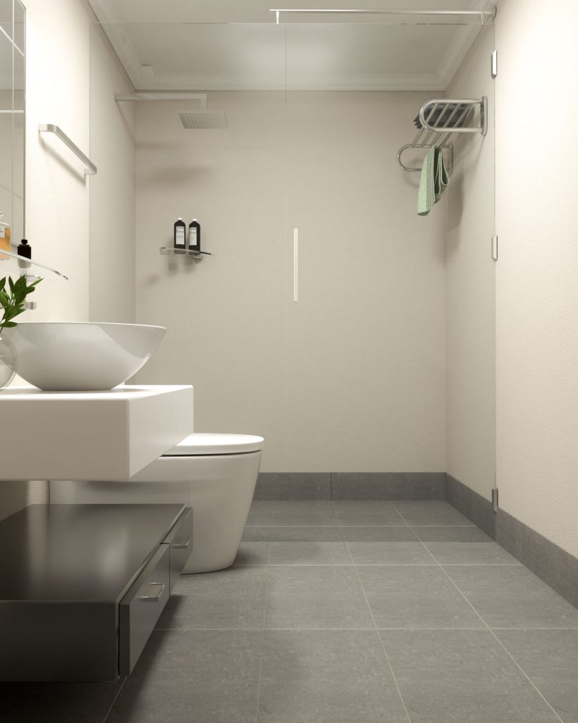 11 Elegant Bathroom Wall Combinations with Gray Tile Flooring