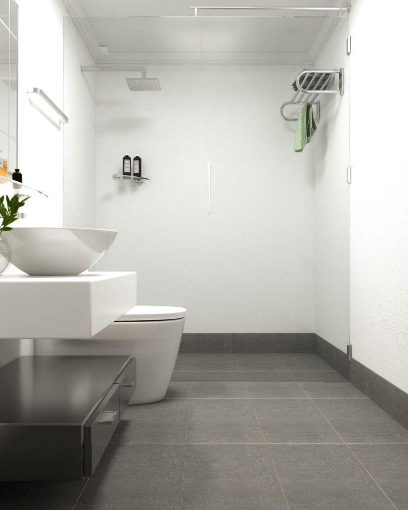 11 Elegant Bathroom Wall Combinations with Gray Tile Flooring