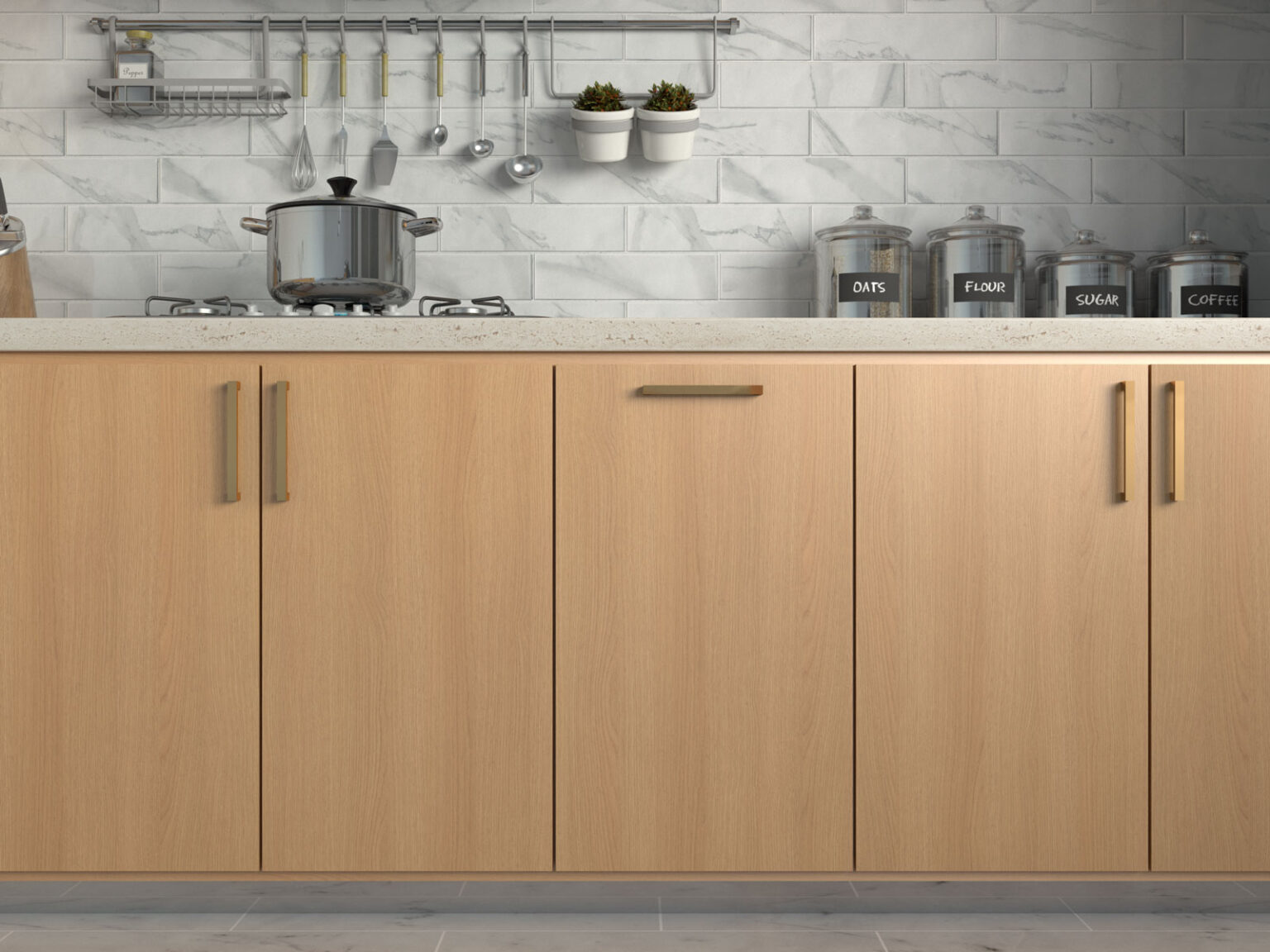 7 Hardware Colors To Complement Charming Oak Cabinets - roomdsign.com