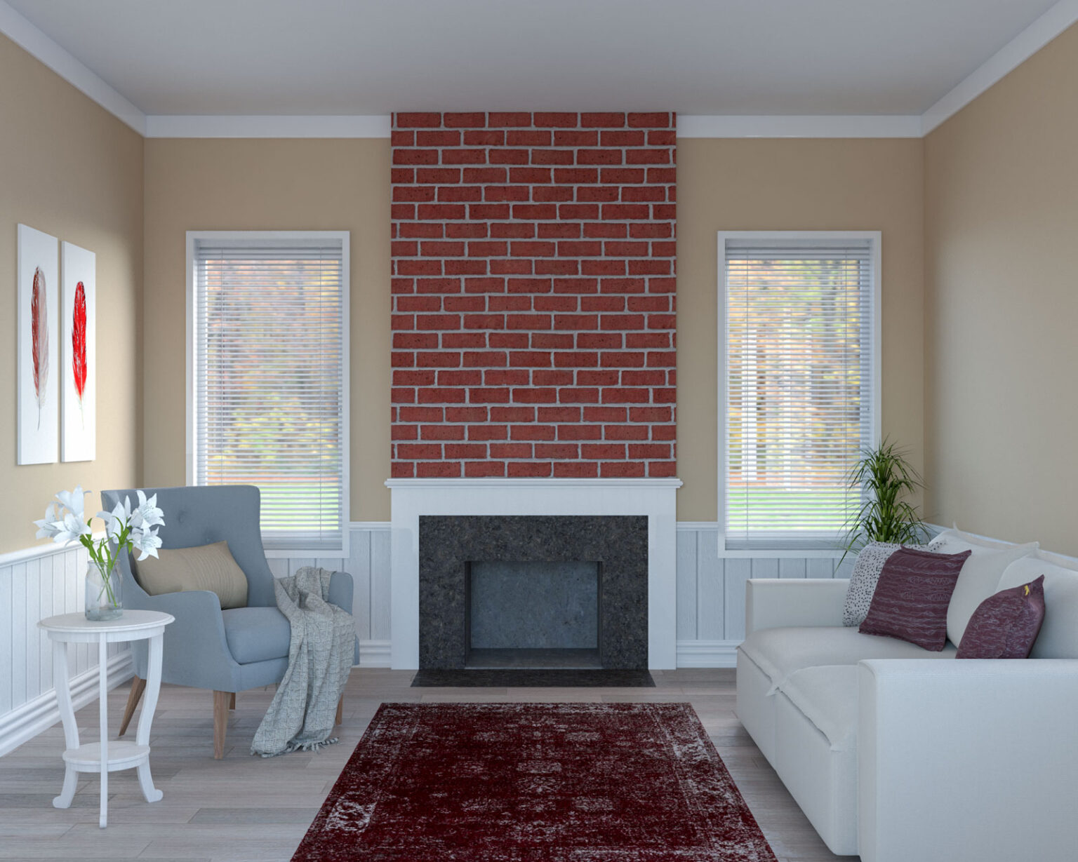 10 Interior Wall Paint Colors That Harmonize with Red Brick Walls