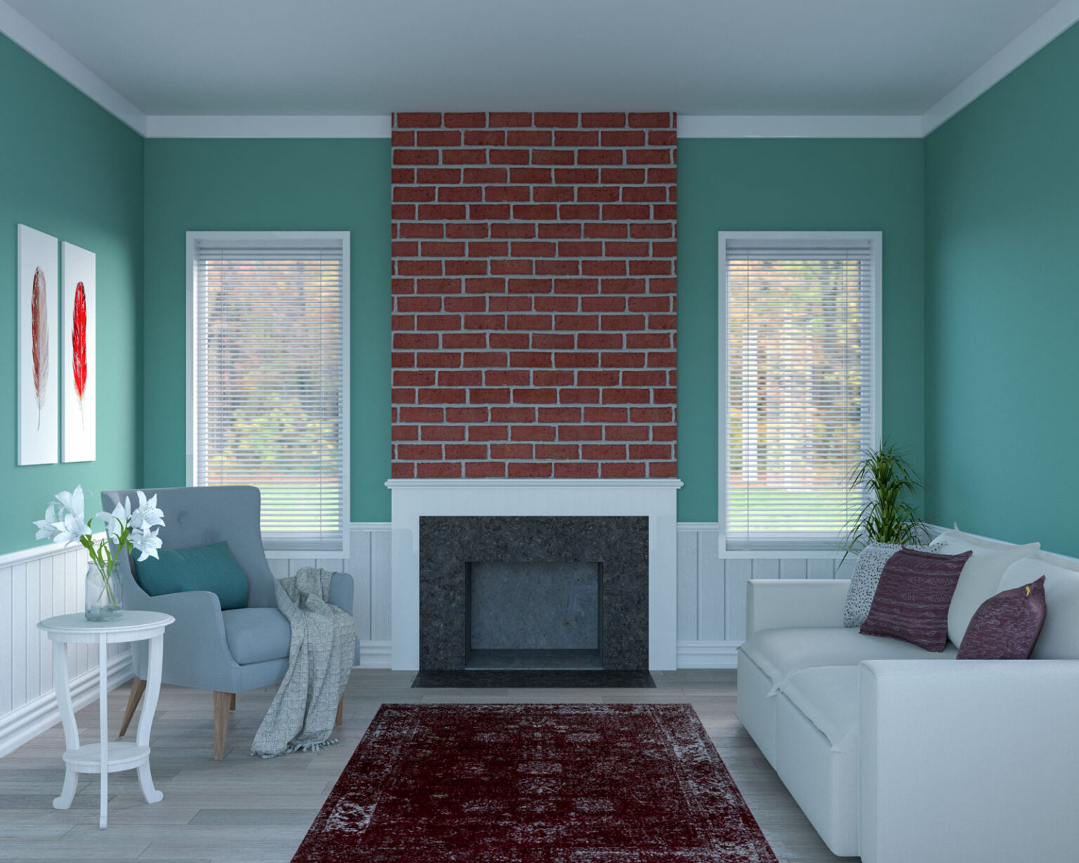 10 Interior Wall Paint Colors That Harmonize with Red Brick Walls