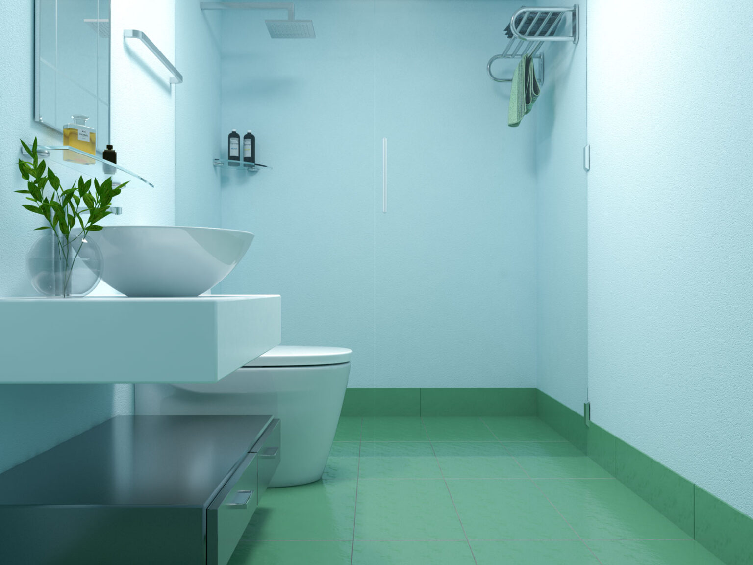 10 Interesting Color Ideas to Complement Green Tile Floors (Fresh and ...