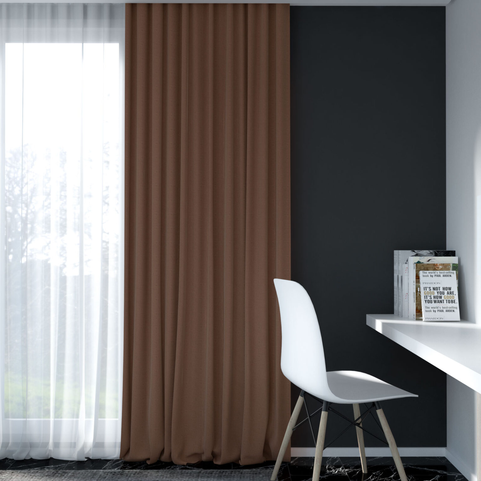 10 Curtain Colors for Adding Drama to Your Black Wall
