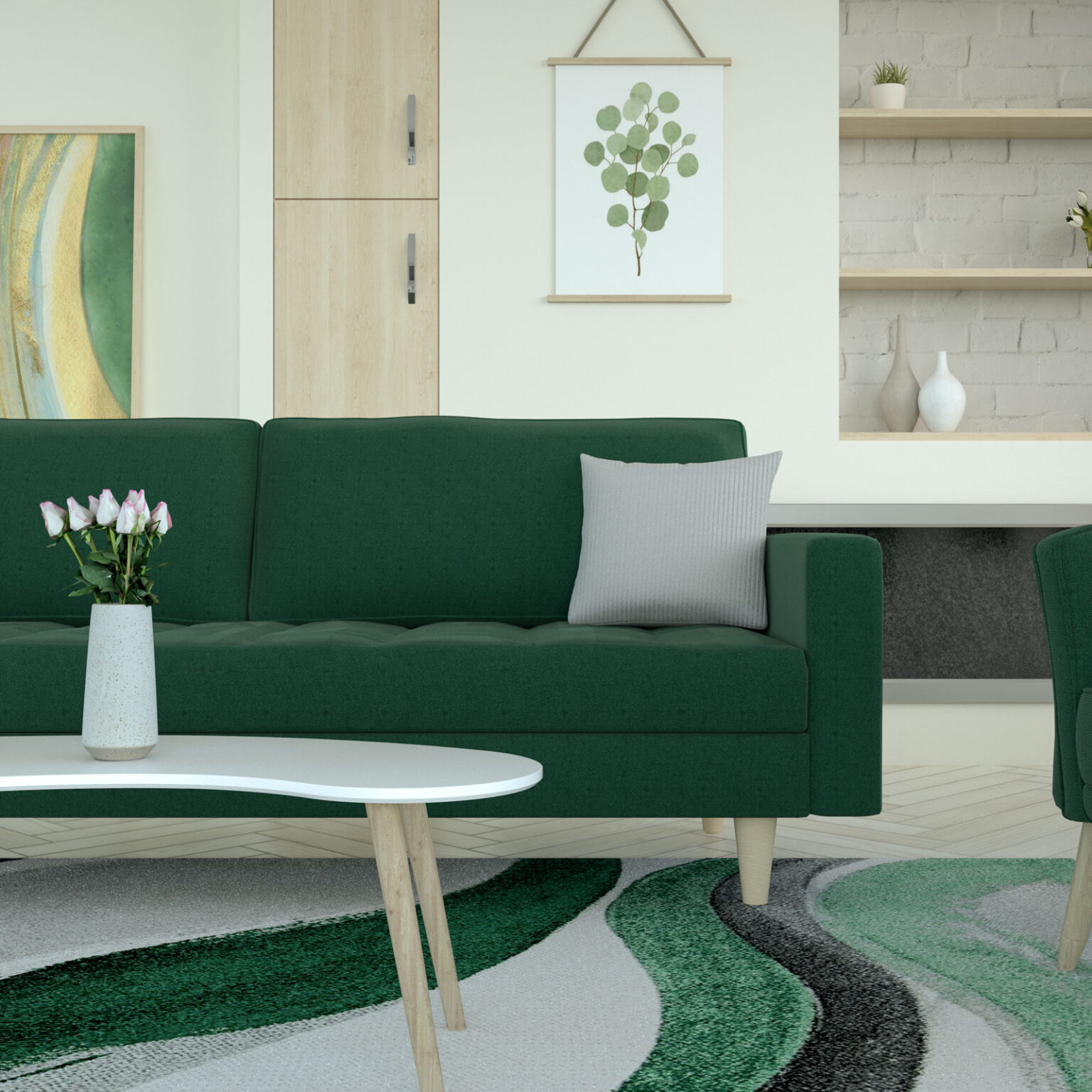 10 Cushion Colors That Add Sophistication to Your Dark Green Sofa