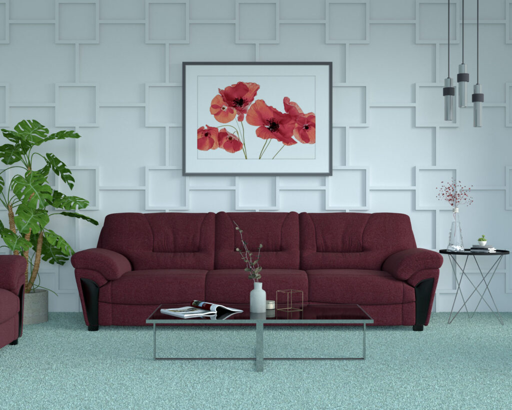 Our Carpet Color Picks to Accentuate Burgundy Sofa
