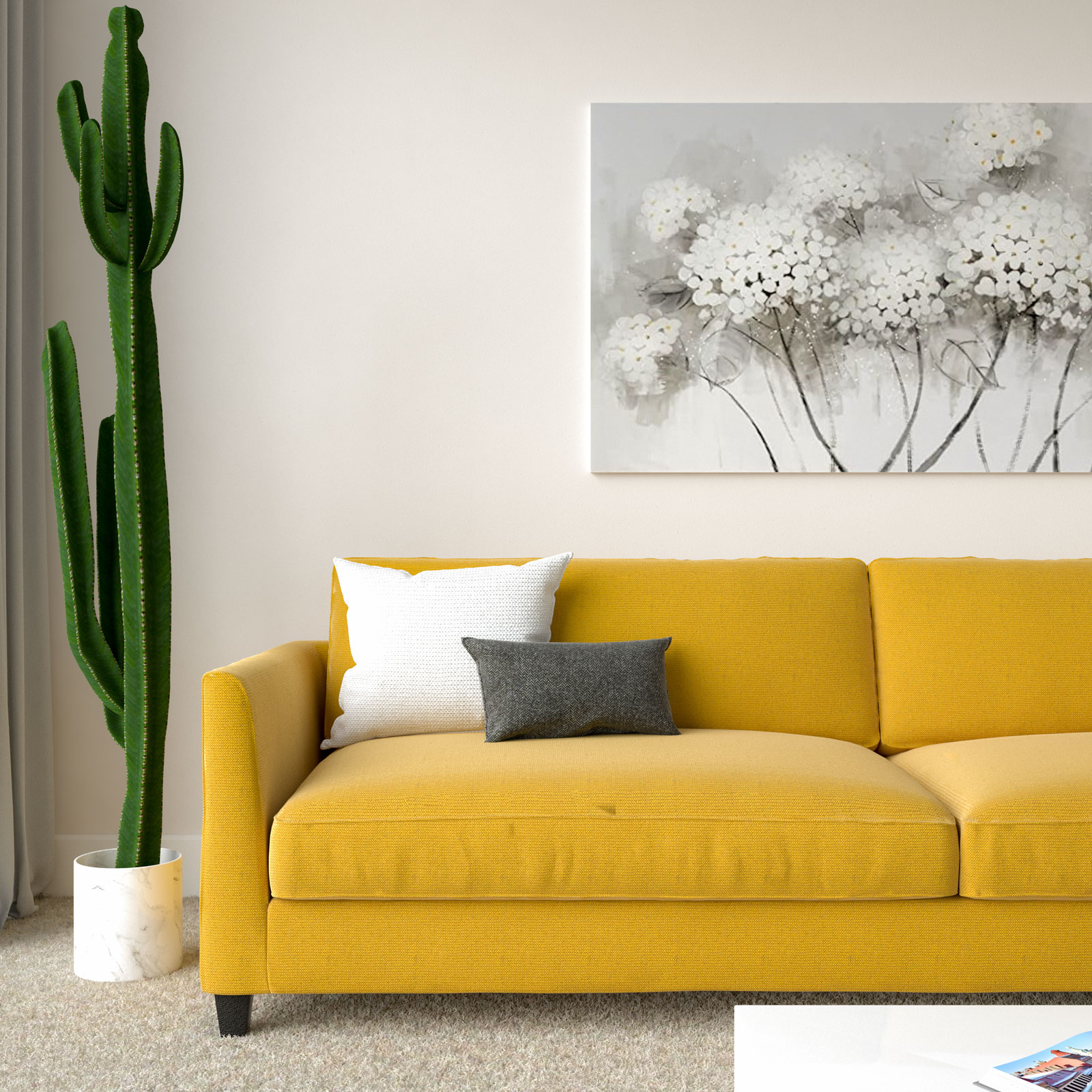 8 Interesting Accent Colors For Your Vibrant Mustard Sofa - roomdsign.com