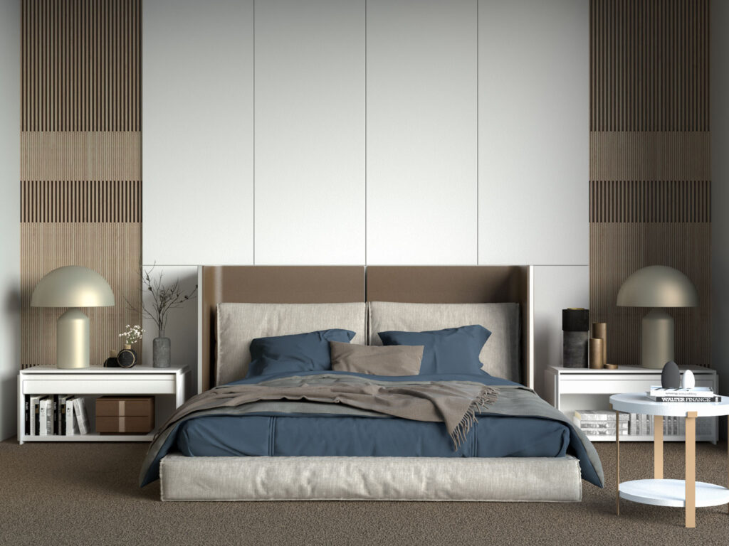 10 Cozy Color Scheme Ideas for Bedrooms with Brown Carpet - roomdsign.com