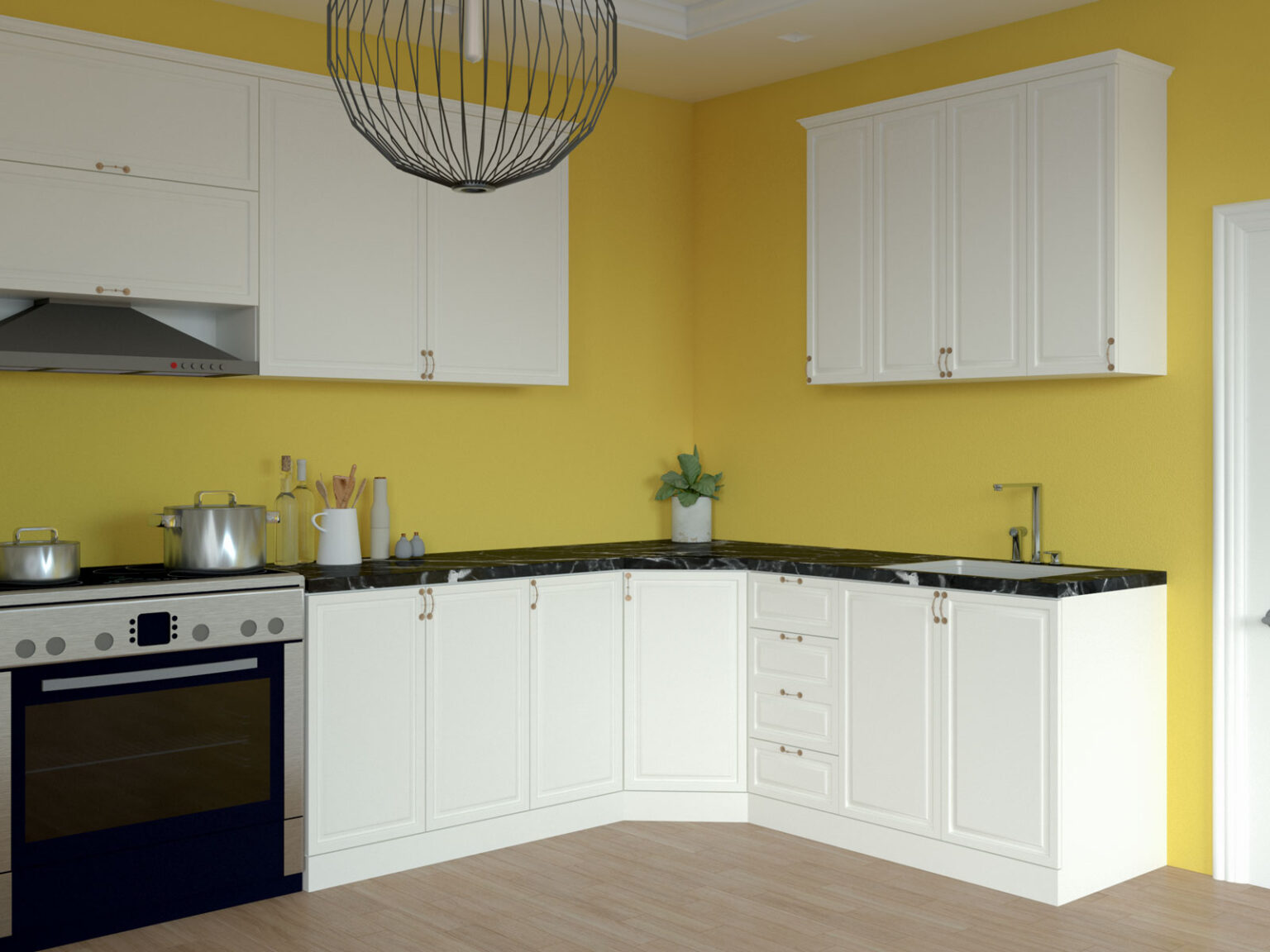 8 Color Ideas For Kitchen with Yellow Walls