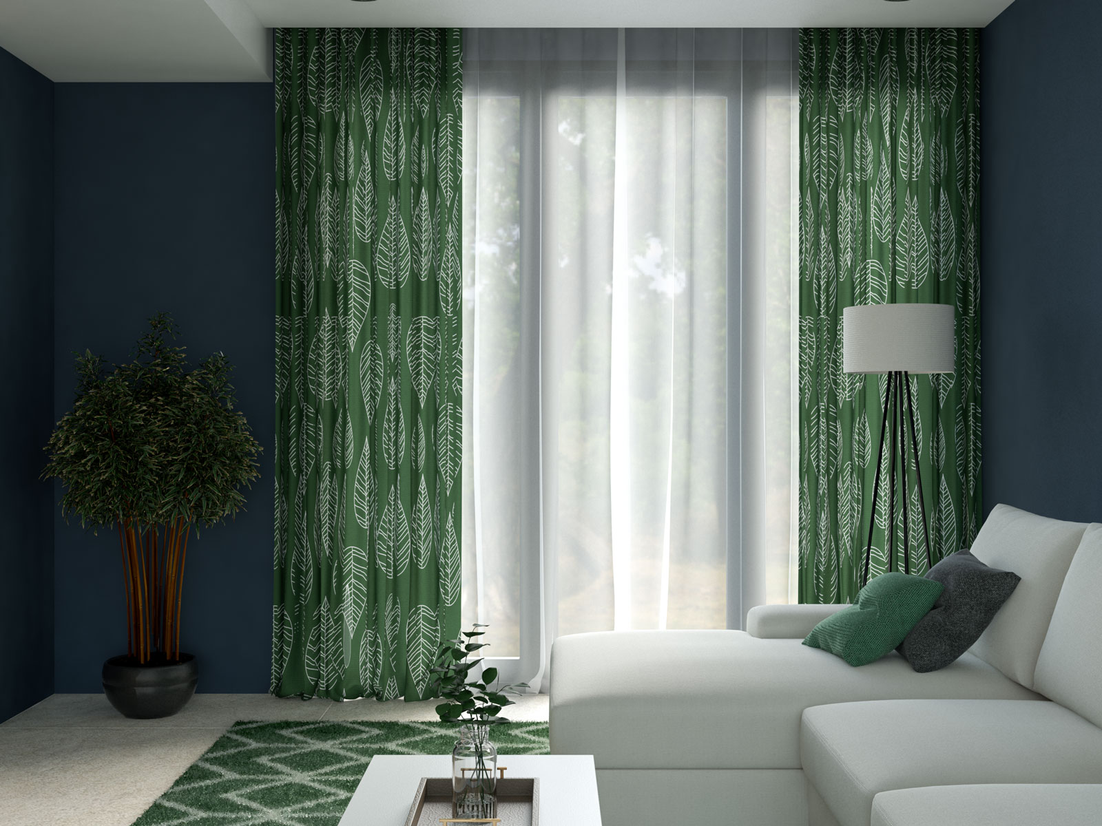 8-charming-wall-color-pairings-for-green-curtains-roomdsign