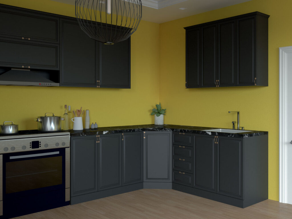 8 Cabinet Color Ideas For Kitchen with Yellow Walls - roomdsign.com