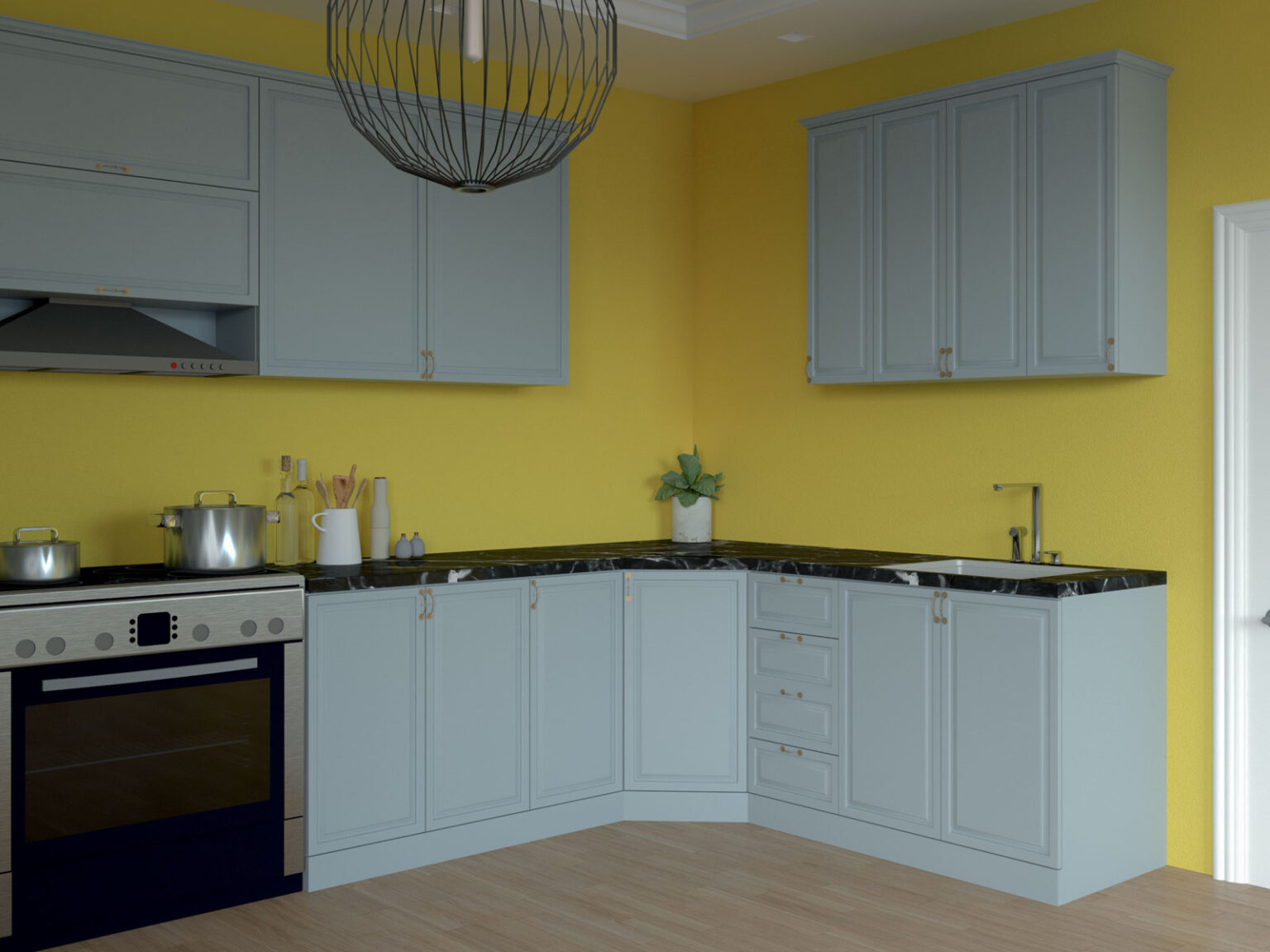 8 Color Ideas For Kitchen with Yellow Walls