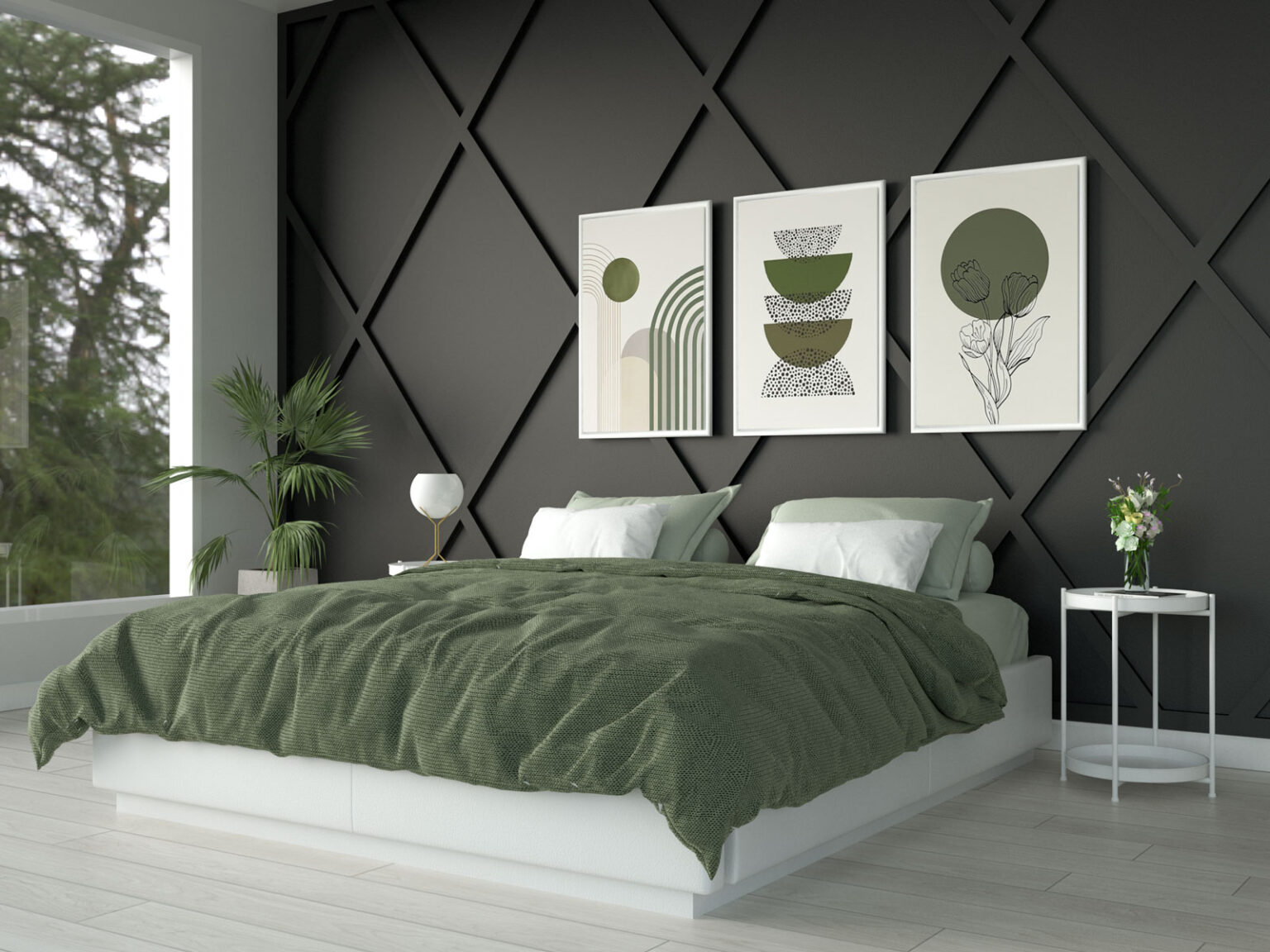 7 Fresh Black and Green Bedroom Ideas (That Redefine Modern Luxury