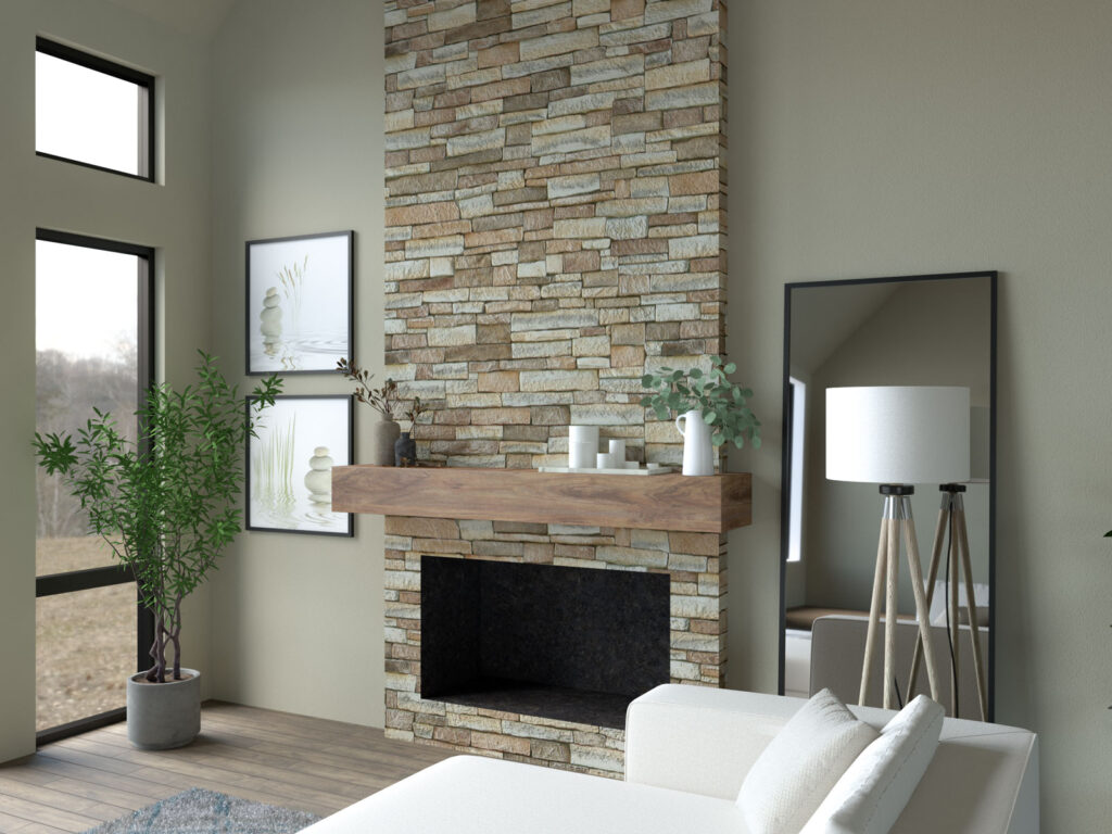 Wall Paint Color Ideas for Family Room with Stone Fireplace (7 Charming ...