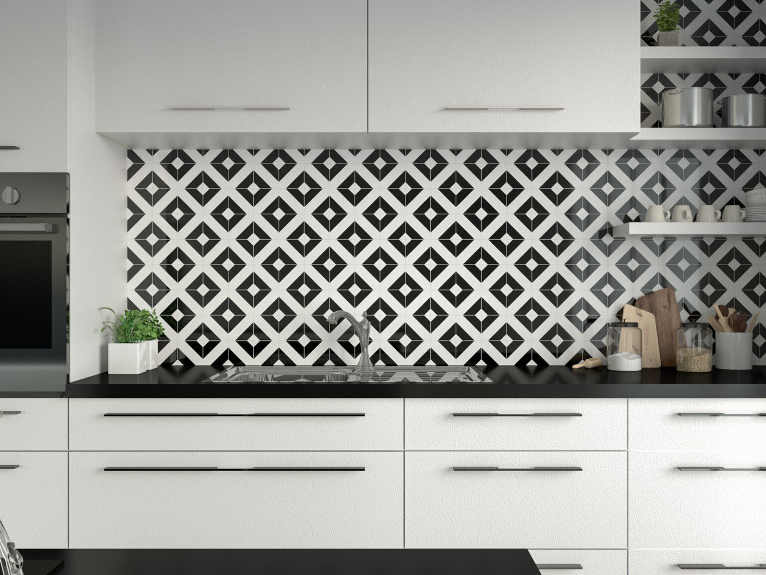 10 Bold and Stylish Black Kitchen Backsplash Ideas - roomdsign.com