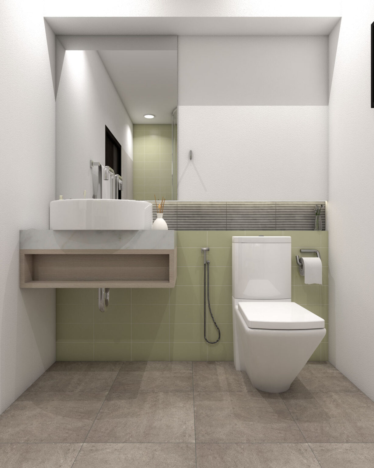 7 Stylish Bathroom Color Scheme Ideas with Brown Floors - roomdsign.com