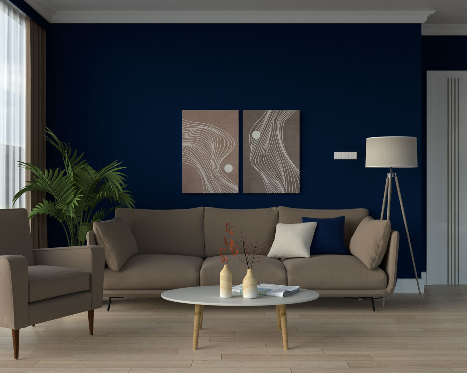 7 Blue Shades That Coordinate Effortlessly with Brown Furniture