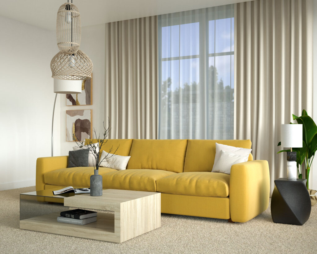 8 Ideal Couch Color Pairings with Beige Carpet Flooring