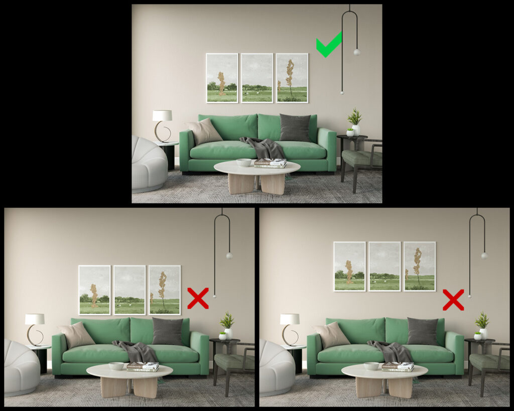 The Formula for Perfect Sofa Art Proportions